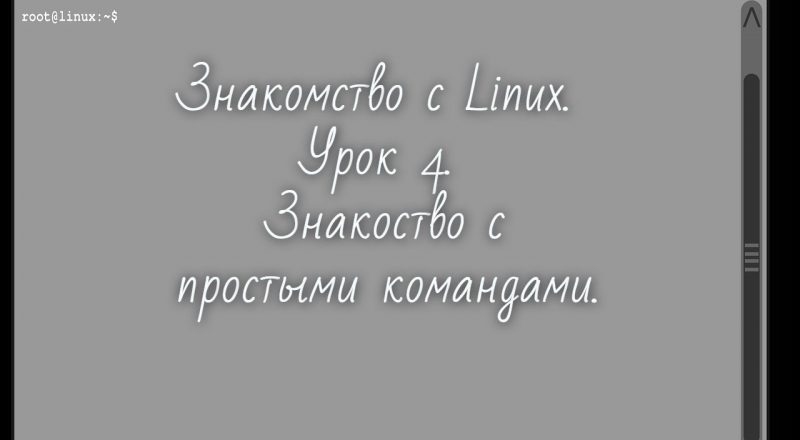 Несколько простых команд